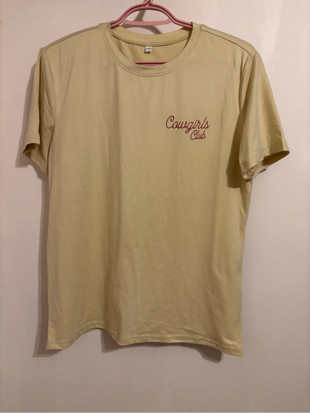 Cowgirl Club Short Sleeve Tee in Pale Yellow